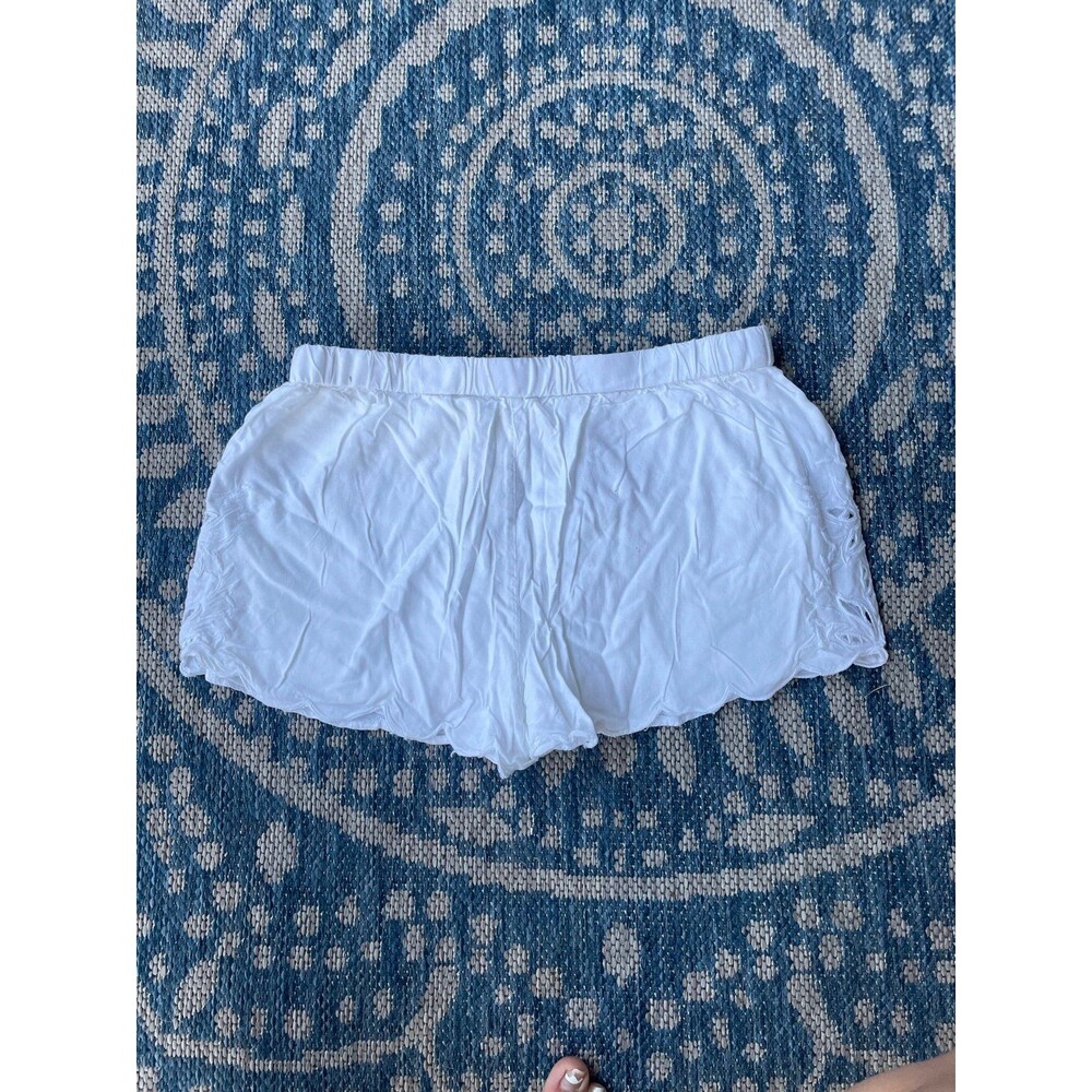 Cotton On Me To We White Beach Shorts Size Small Lace Trim Lined Flowy Boho